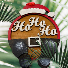 Load image into Gallery viewer, Ho Ho Ho Wooden Tree Decoration