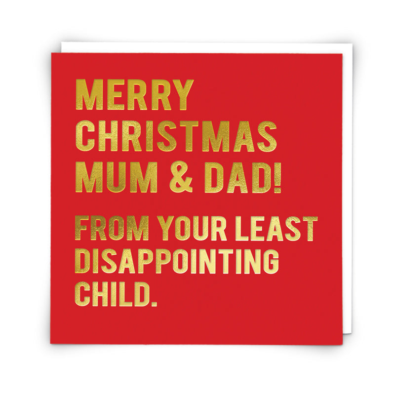 Christmas Card - Merry Christmas Mum & Dad