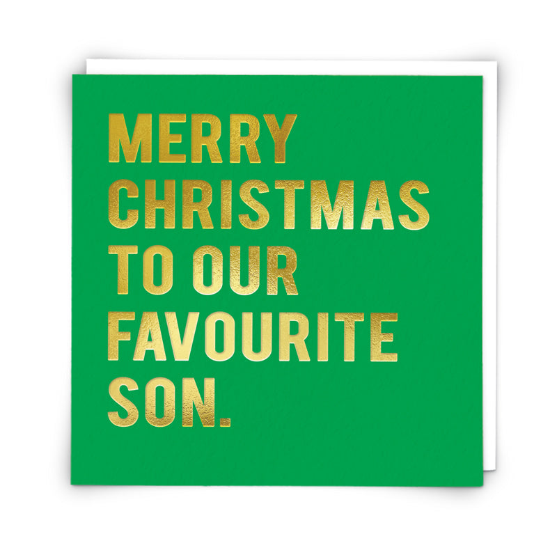 Christmas Card - To Our Favourite Son