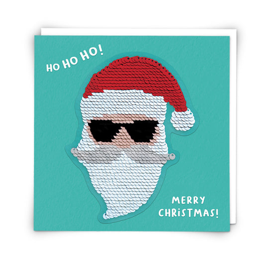 Christmas Card - HoHoHo - Sequins