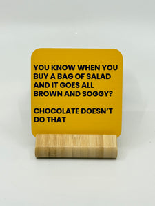 Chuckle Collection Drinks Coasters - Chocolate