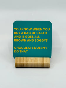 Chuckle Collection Drinks Coasters - Chocolate