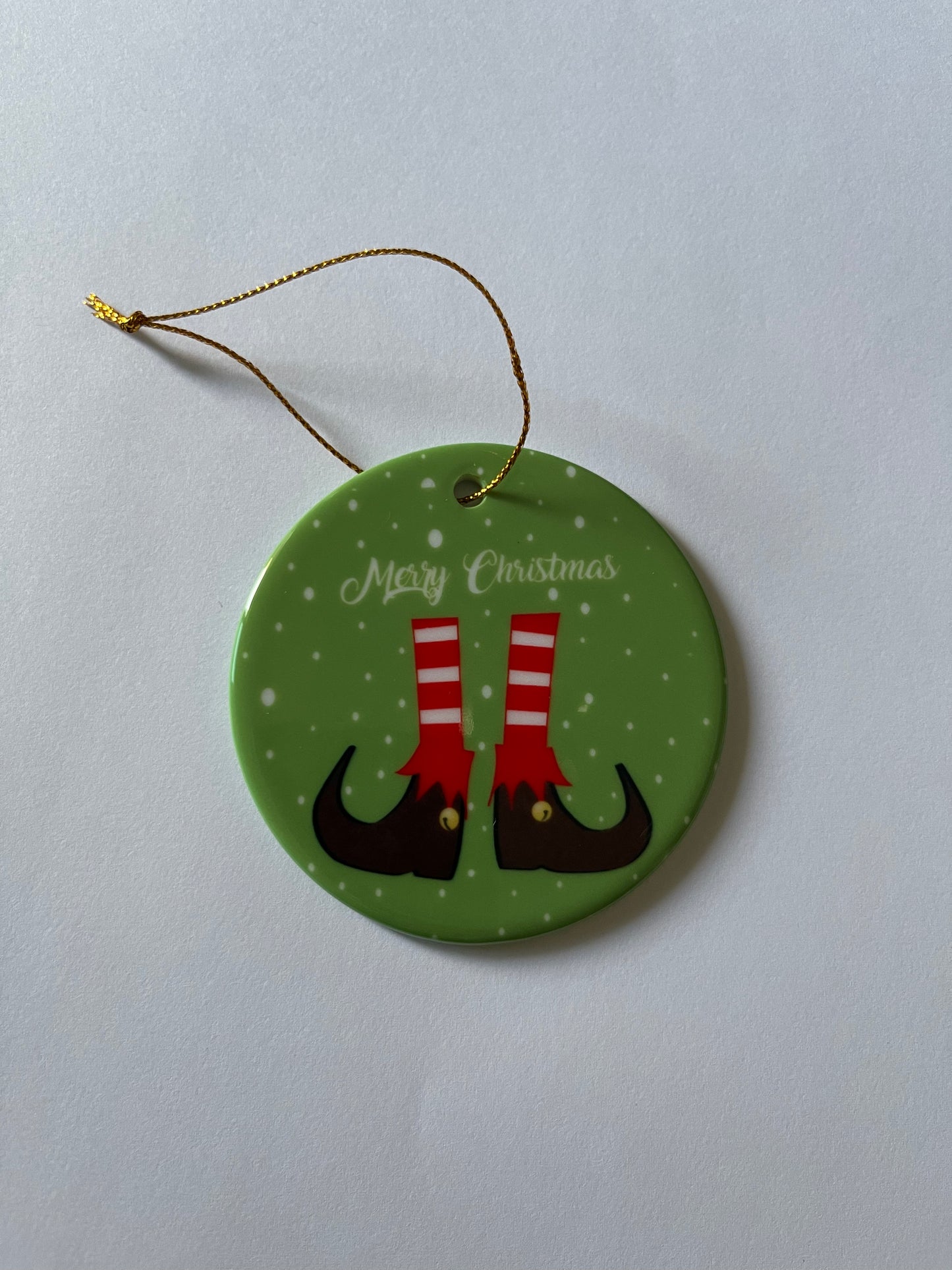 Ceramic Christmas Ornament Elf