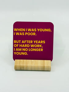 Chuckle Collection Drinks Coasters - Hard Work