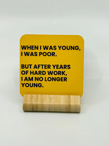 Chuckle Collection Drinks Coasters - Hard Work