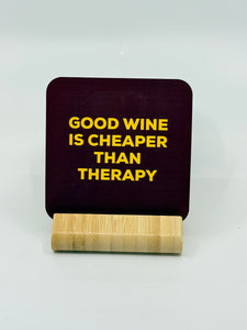 Chuckle Collection Drinks Coasters - Good Wine