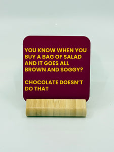 Chuckle Collection Drinks Coasters - Chocolate