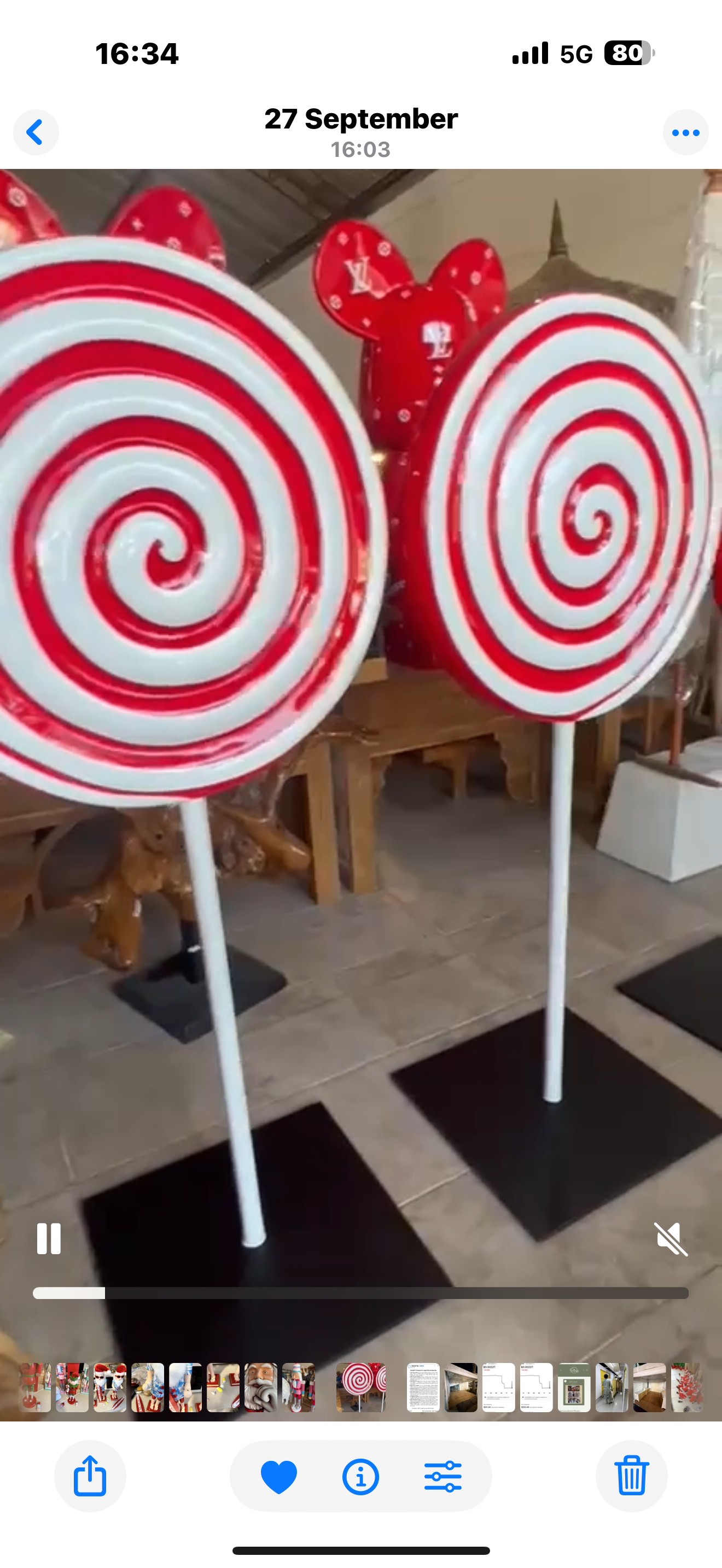 🍭 Giant Candy Cane / Lollipop Display Props – Festive Statement Pieces (Set of 3)