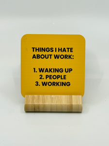 Chuckle Collection Drinks Coasters - Things I Hate