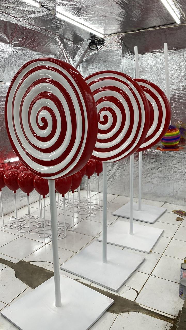🍭 Giant Candy Cane / Lollipop Display Props – Festive Statement Pieces (Set of 3)