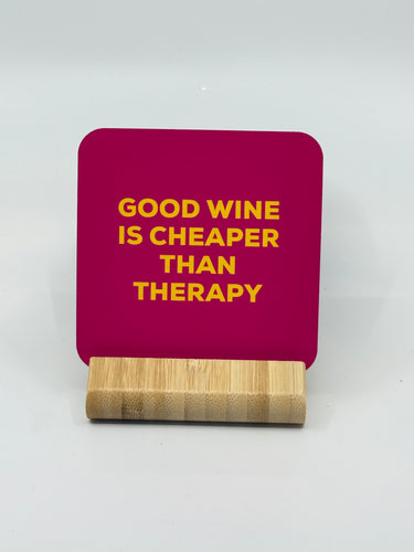 Chuckle Collection Drinks Coasters - Good Wine
