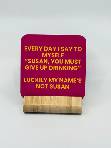 Chuckle Collection Drinks Coasters - Susan