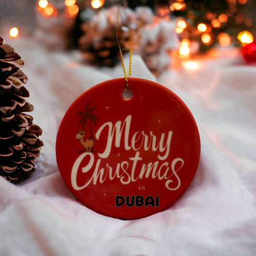 Ceramic Christmas Ornament Merry Christmas Dubai