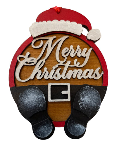 Merry Christmas Wooden Tree Decoration