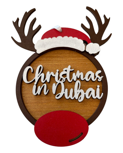 Christmas in Dubai Wooden Tree Decoration