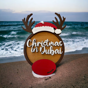 Christmas in Dubai Wooden Tree Decoration