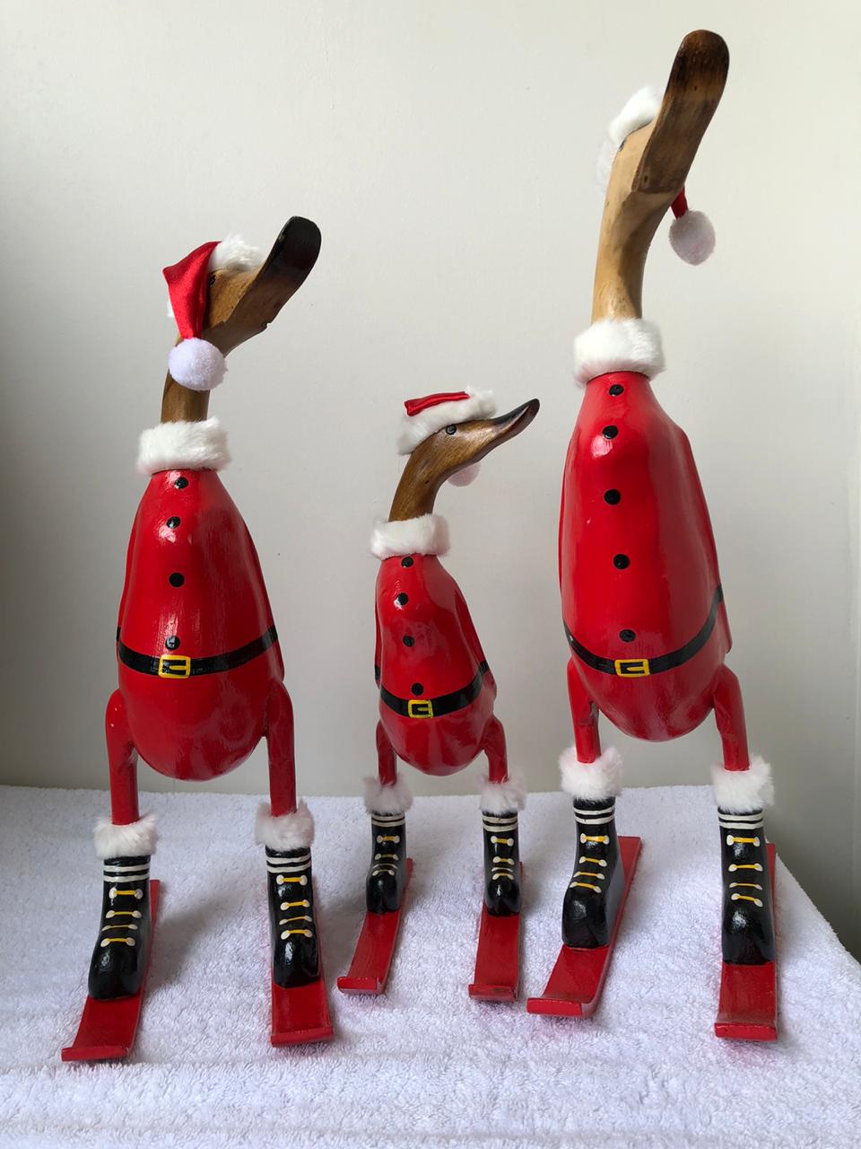 Skiing Santa Duck - Now available in 4 sizes