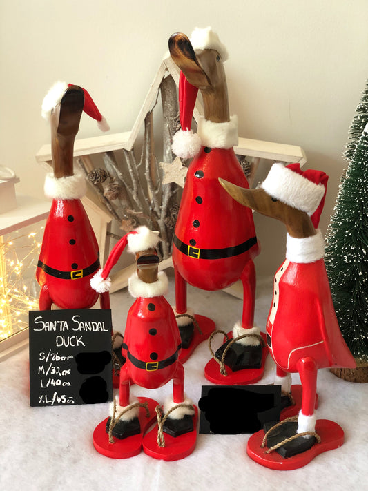Hand Painted Santa Flip Flop Ducks - Individual or Full Set