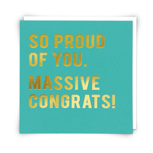 Congratulations Card - So Proud Of You