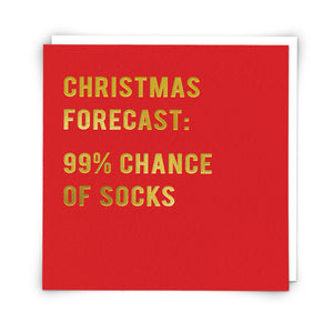 Christmas Card - 99% Chance of Socks