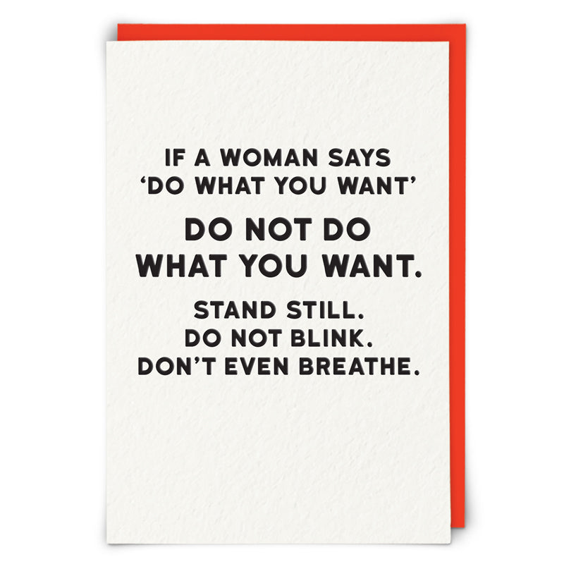 Birthday Card - If A Woman Says