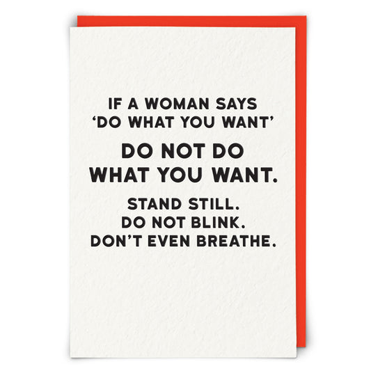 Birthday Card - If A Woman Says